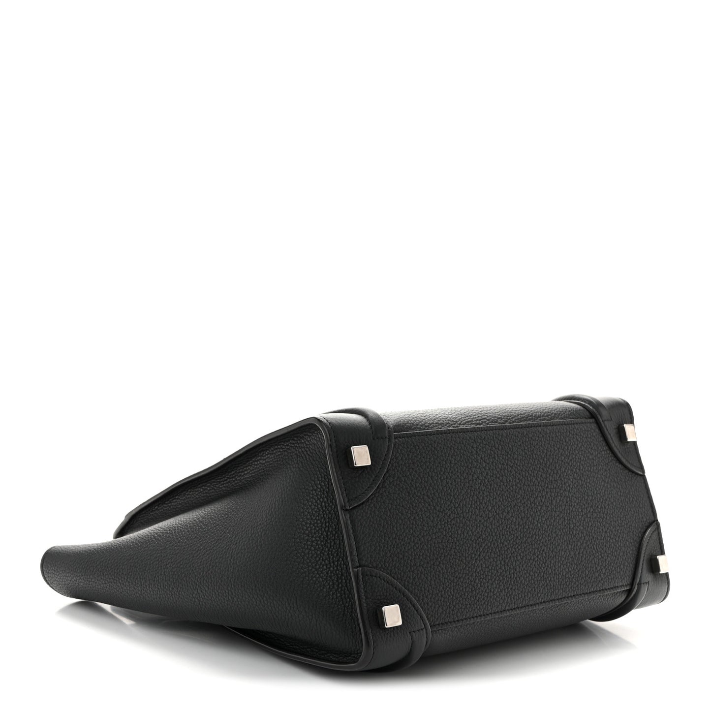 Drummed Calfskin Micro Luggage Black