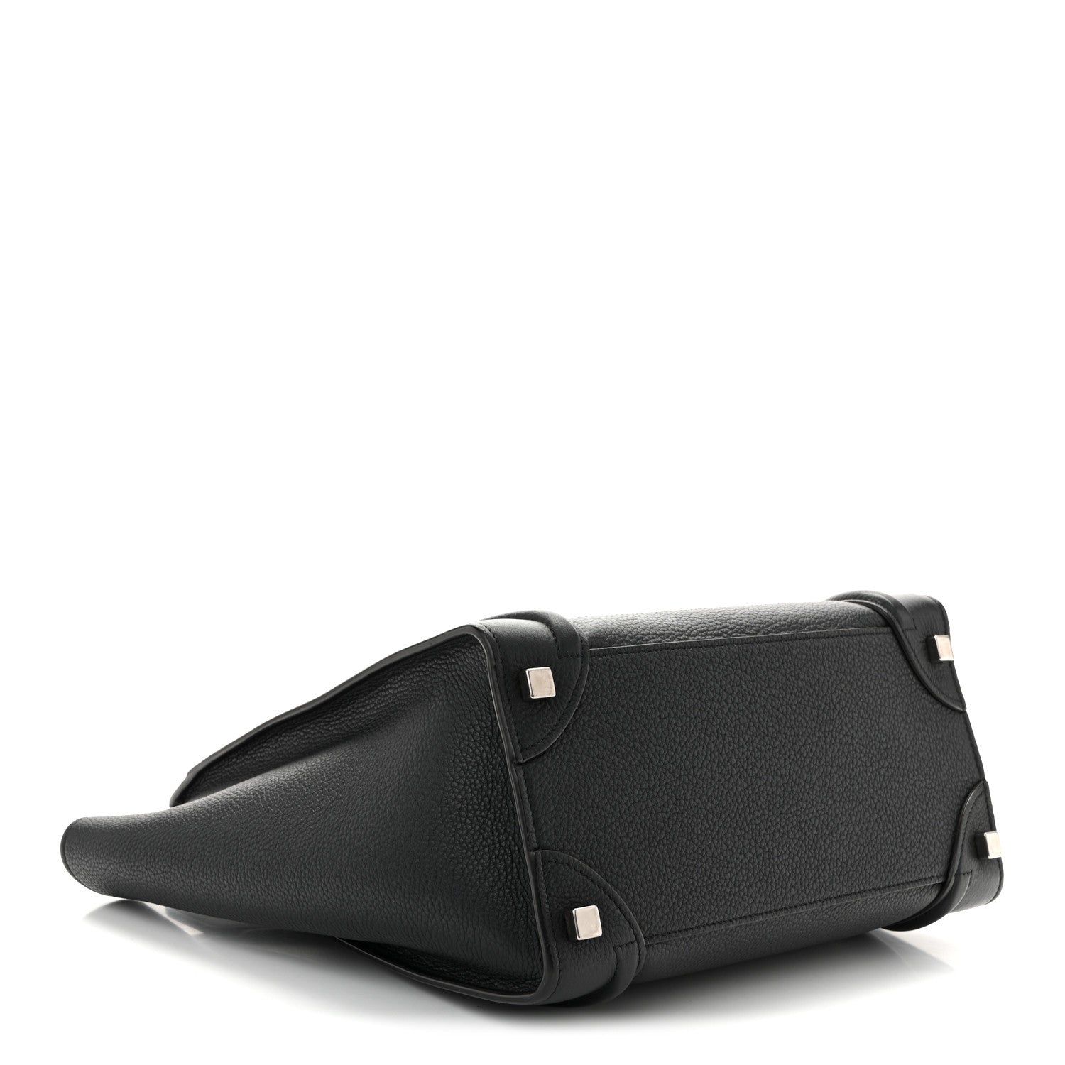 Celine Drummed Calfskin Micro Luggage Black 4 of 10
