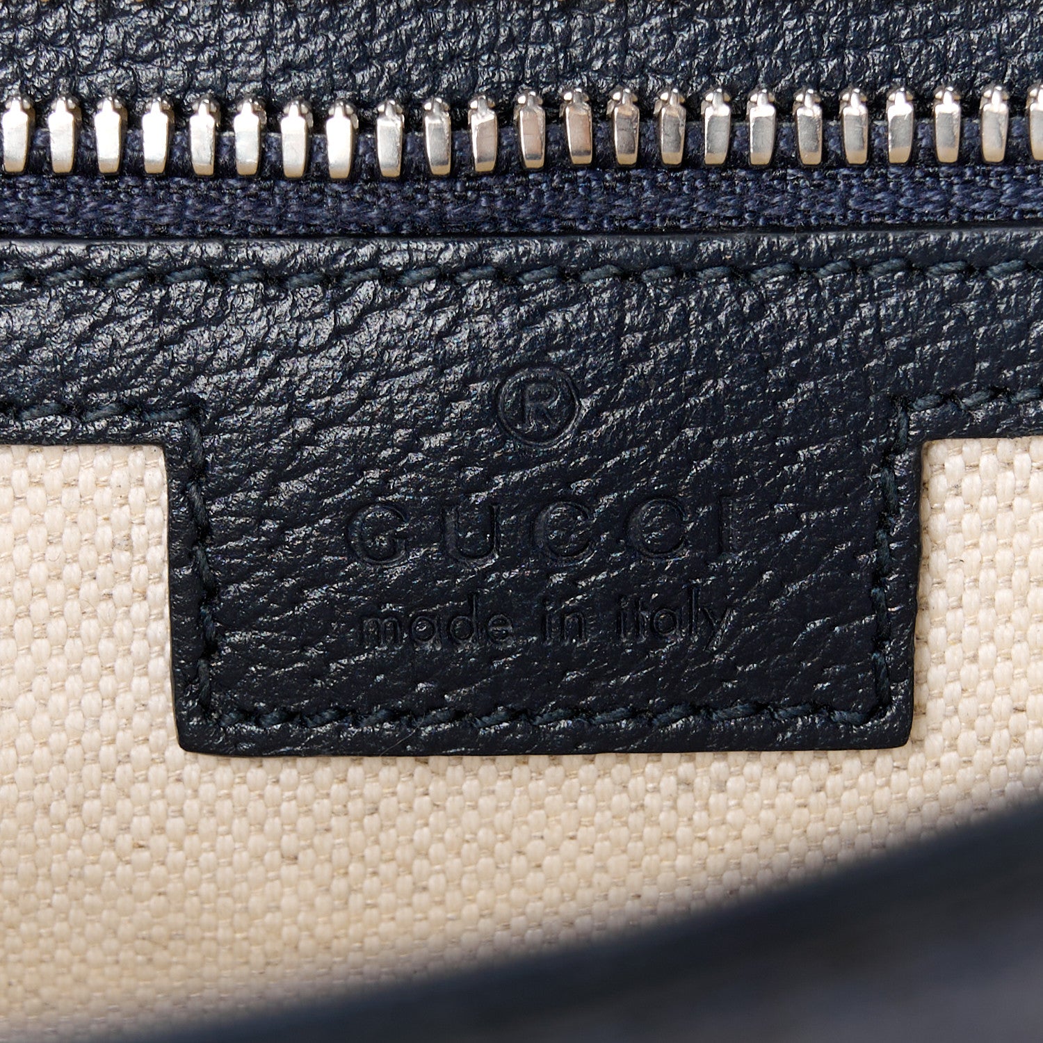 Gucci Tender GG Supreme Monogram Textured Dollar Calfskin Ophidia Messenger Bag Dark Blue 6 of 10