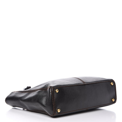 Chanel Calfskin Wood Chain Tote Black 4 of 15