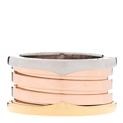 Bulgari 18K Rose White Yellow Gold B.Zero1 Four-Band Ring 54 6.75 3 of 8