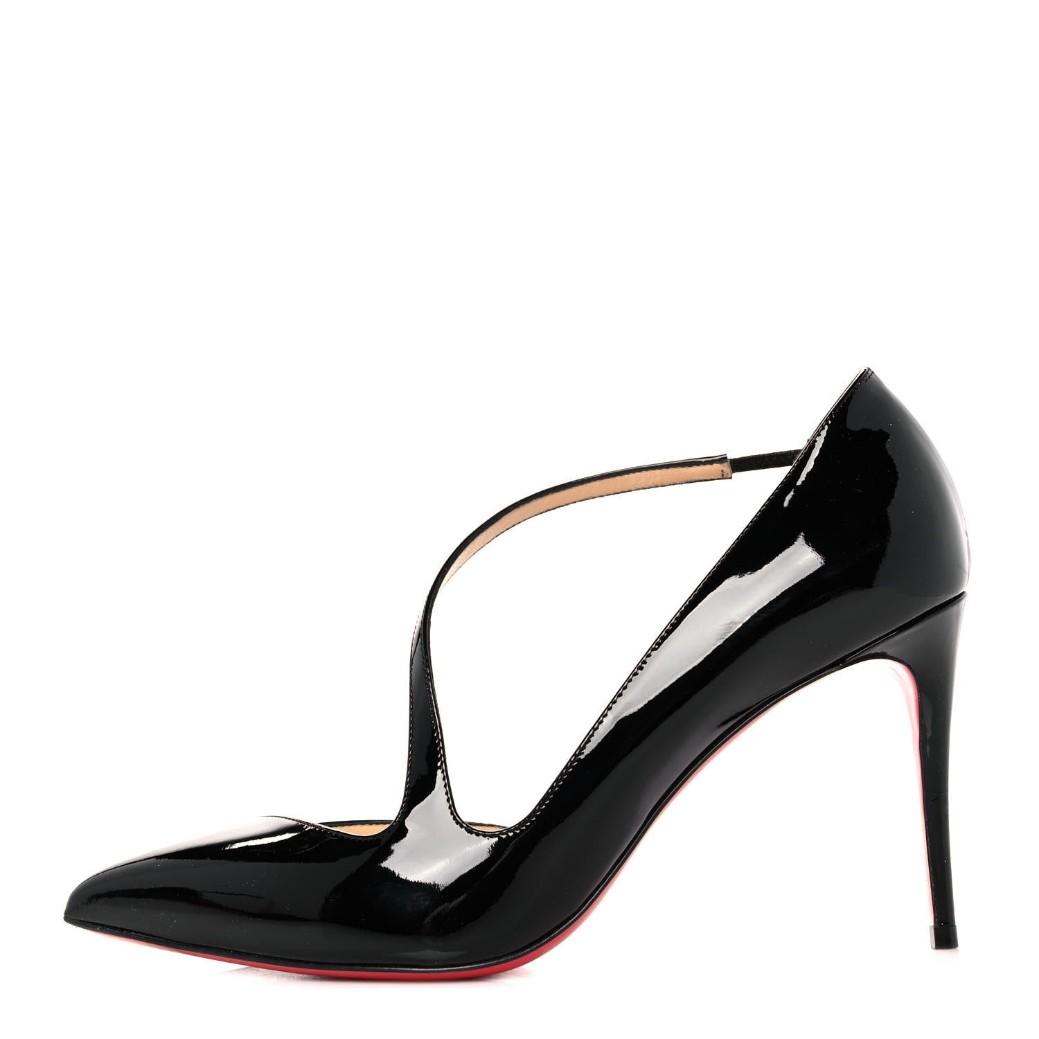 Christian Louboutin Patent Jumping Cross 85 Pumps 39 Black 1 of 8