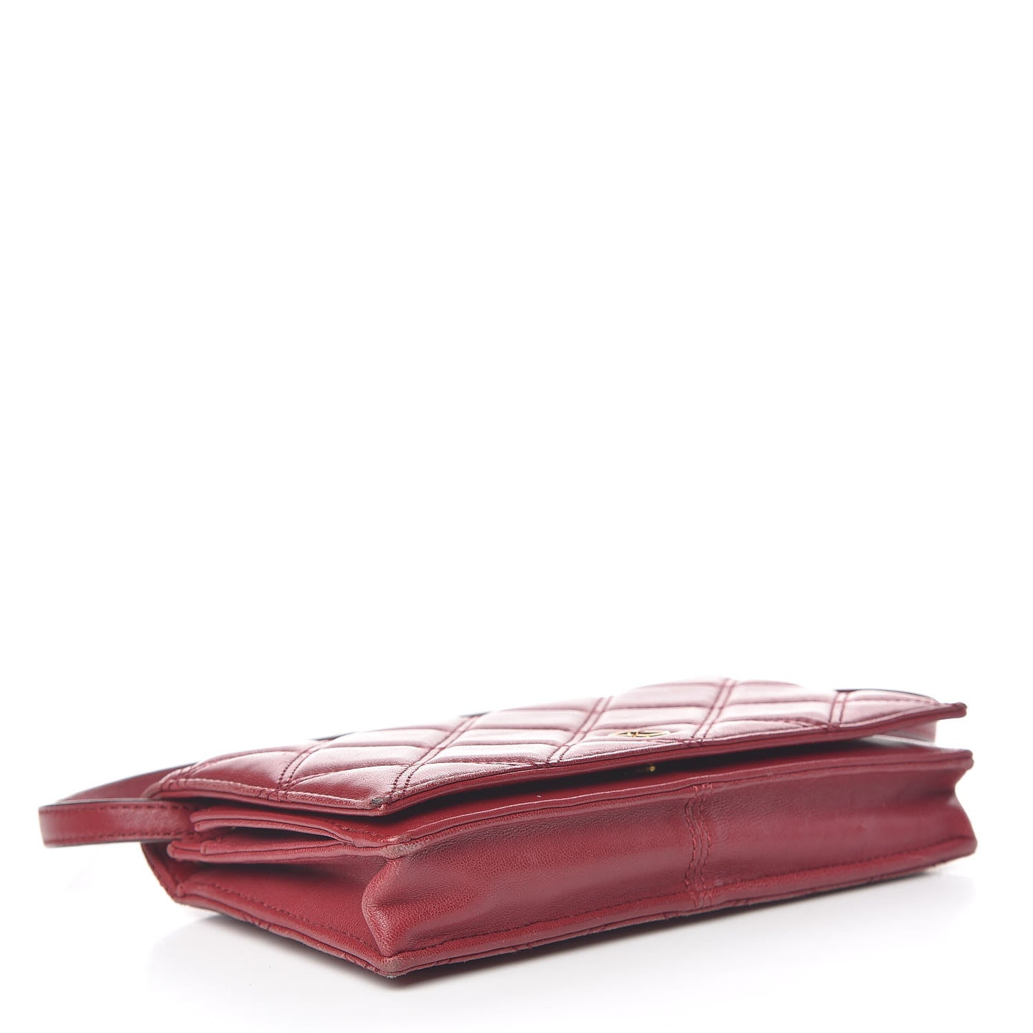 Marc Jacobs Lambskin Matelasse Double J Wallet On Chain Red 4 of 16