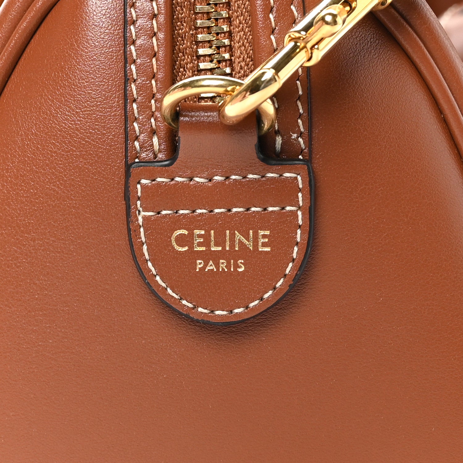 Celine Smooth Calfskin Triomphe Small Boston Bag Tan 7 of 10