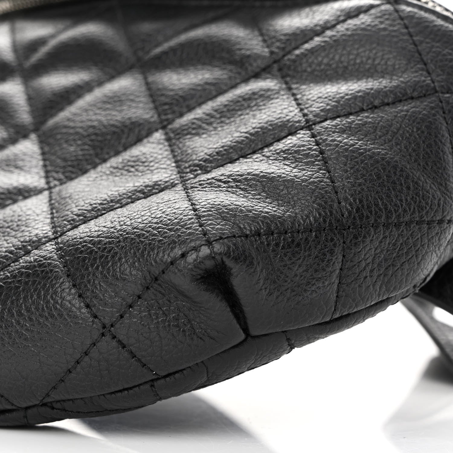 Chanel Grained Calfskin Quilted Waist Belt Bag Black 10 of 11