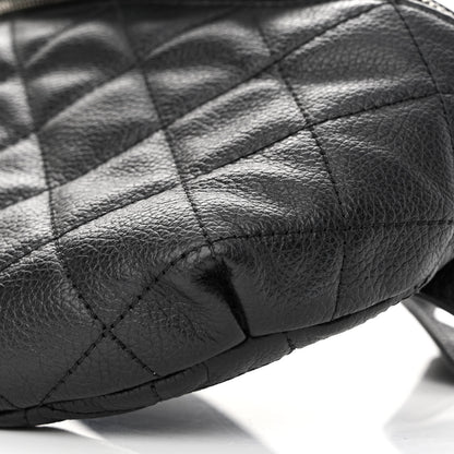 Chanel Grained Calfskin Quilted Waist Belt Bag Black 10 of 11