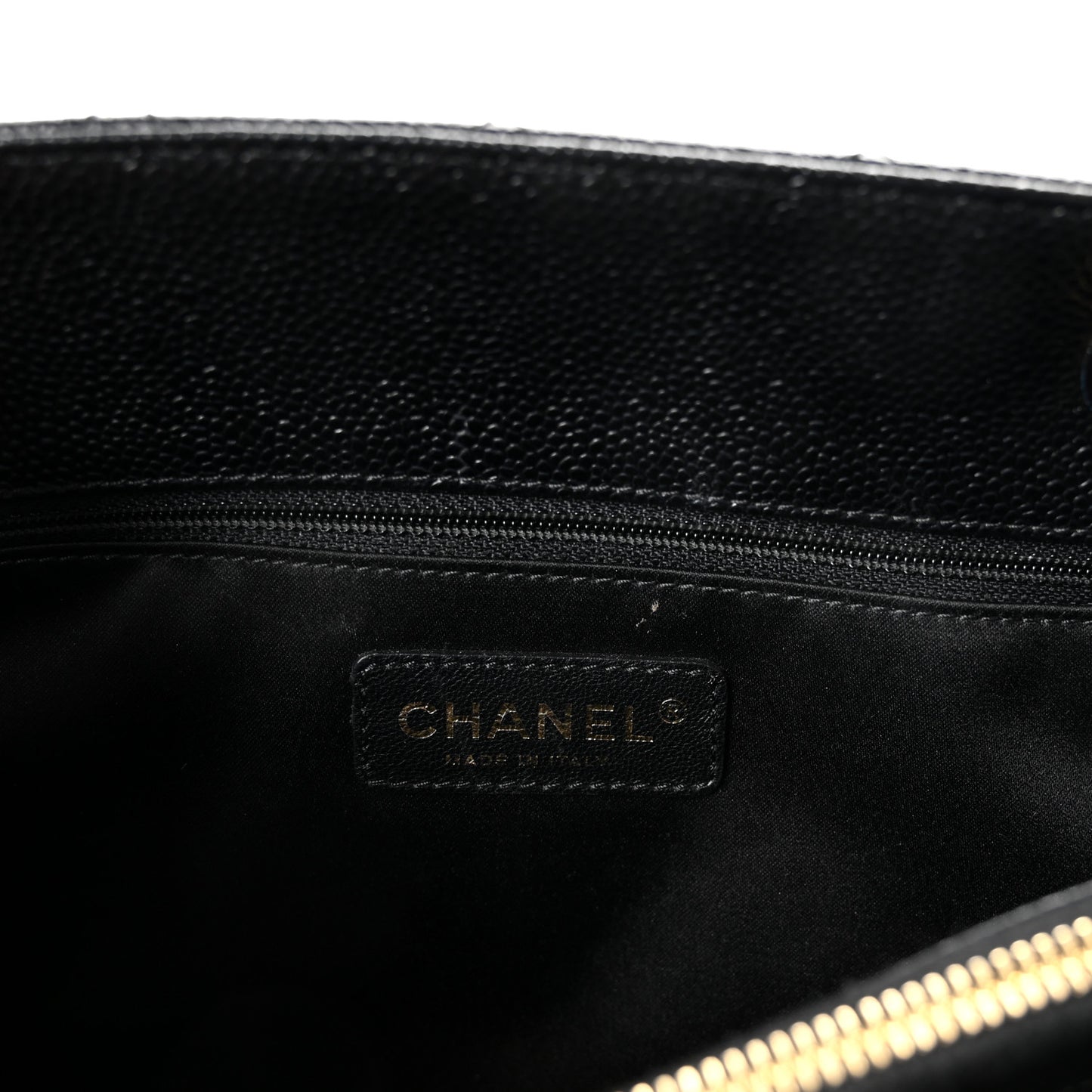 Caviar Quilted Grand Shopping Tote GST Black