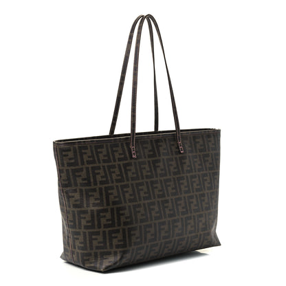 Fendi Zucca Spalmati Medium Roll Tote Tobacco Light Pink 2 of 13