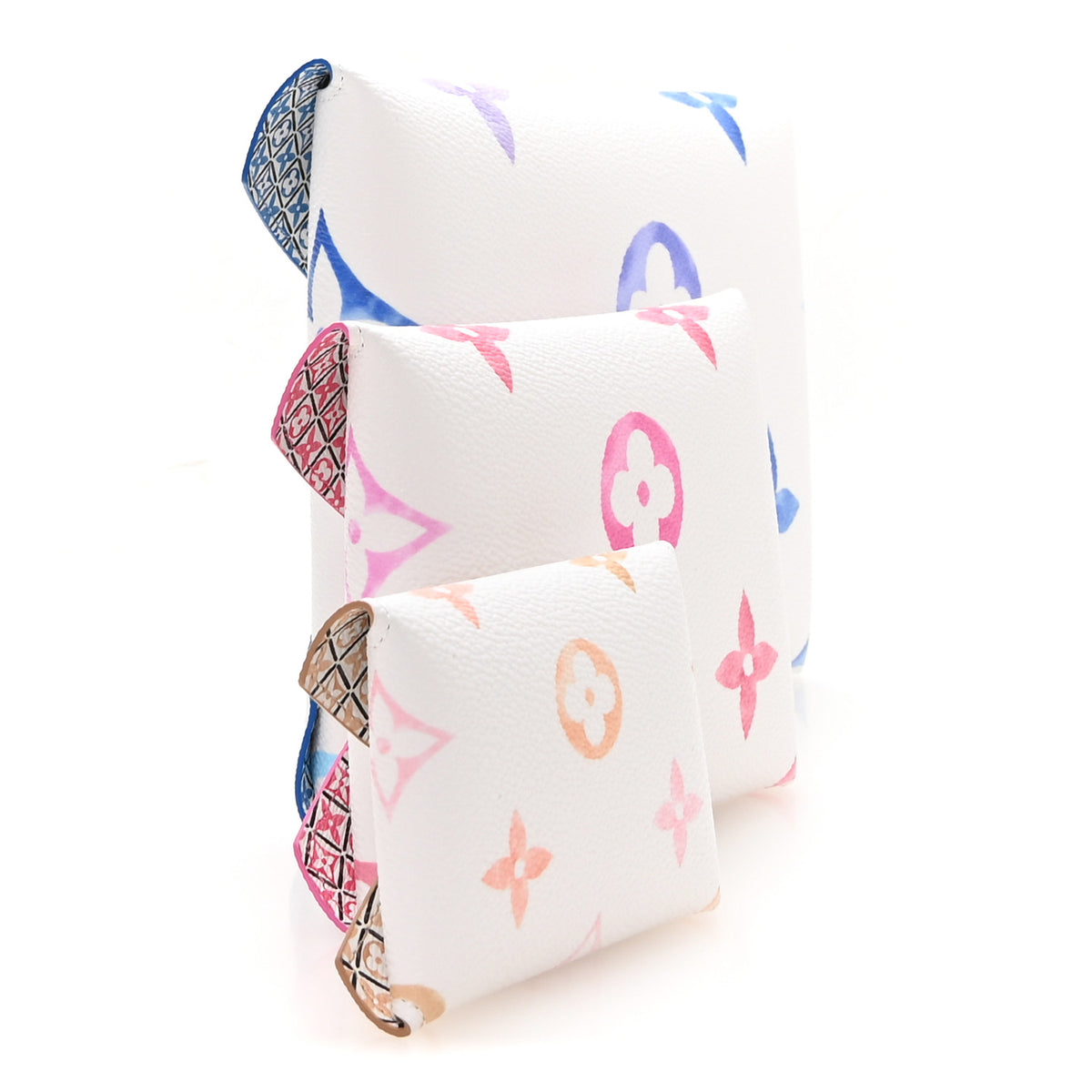 Louis Vuitton Monogram Giant By The Pool Kirigami Pochette Set Blue Rose Beige 3 of 8