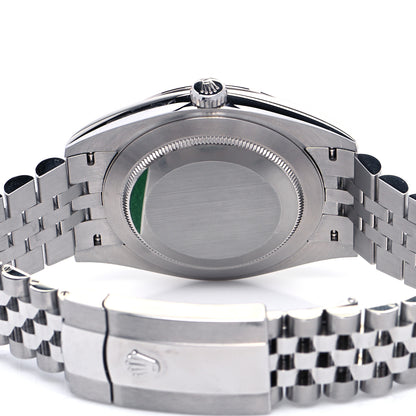 Rolex Stainless Steel 18K White Gold 41mm Oyster Perpetual Datejust Watch Bright Blue 126334 4 of 5