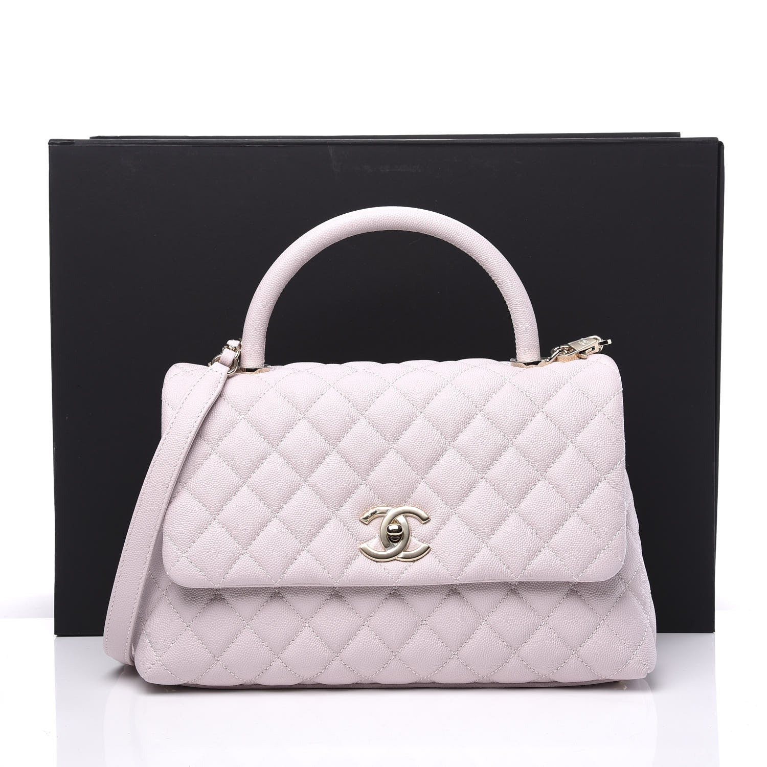Chanel Caviar Quilted Small Coco Handle Flap Lilas Lilac 10 of 10