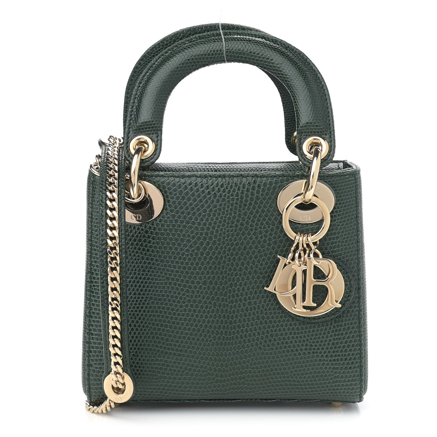 Lizard Mini Lady Dior Green