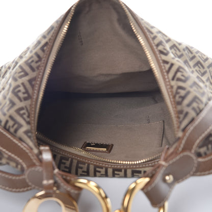 Fendi Zucchino Cuoio Chef Hobo Mogano Panna Fango 5 of 8