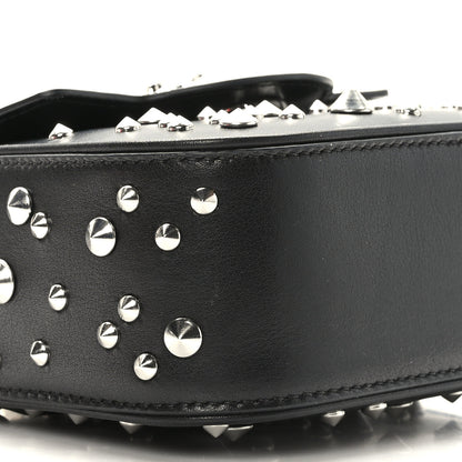 Versace Grained Calfskin Spiked Micro La Medusa Bag Black 7 of 8