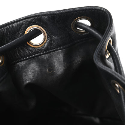 Chanel Lambskin Drawstring CC Shoulder Bag Black 8 of 10