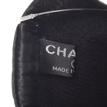 Chanel Lambskin Quilted Chocolate Bar Gloves 7 Black 5 of 6