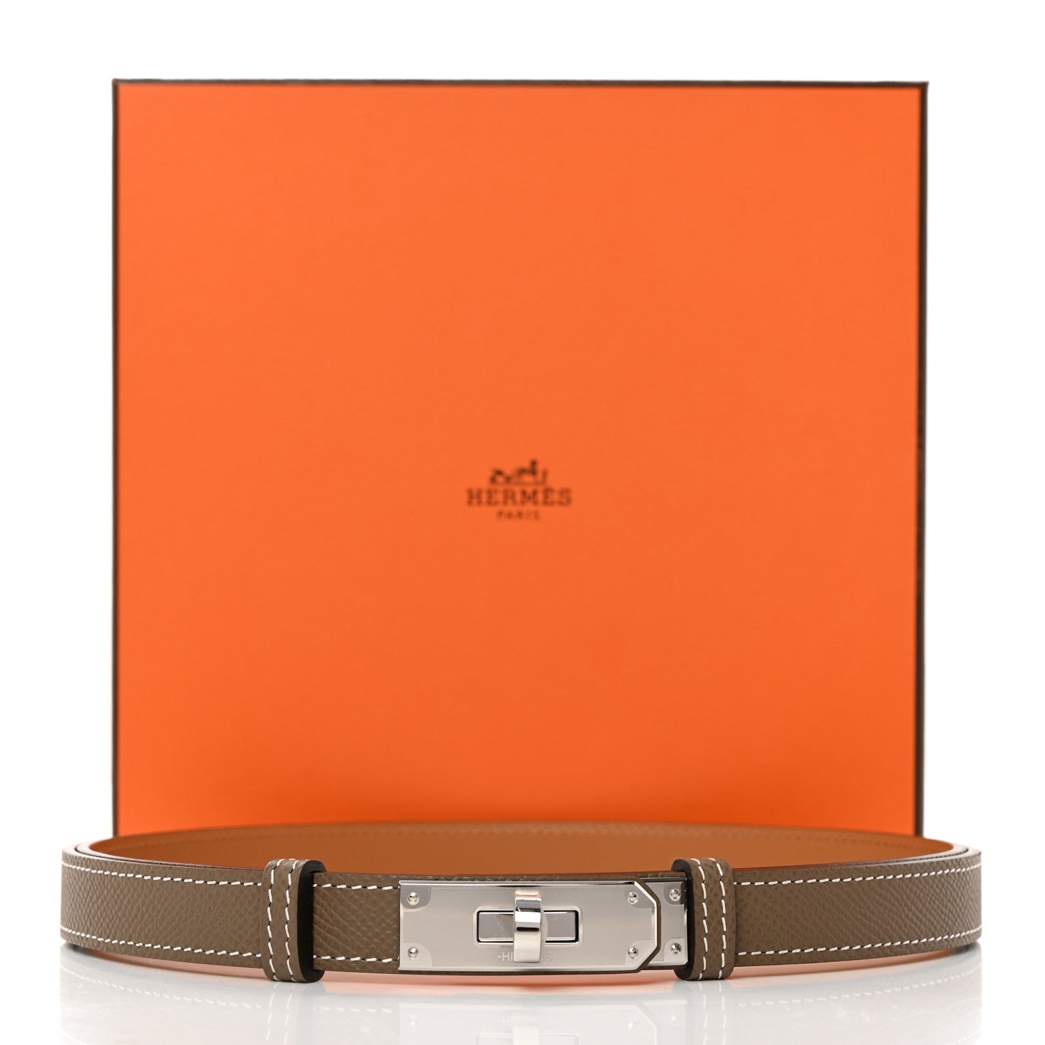 Hermes Epsom Kelly Belt Etoupe 4 of 4