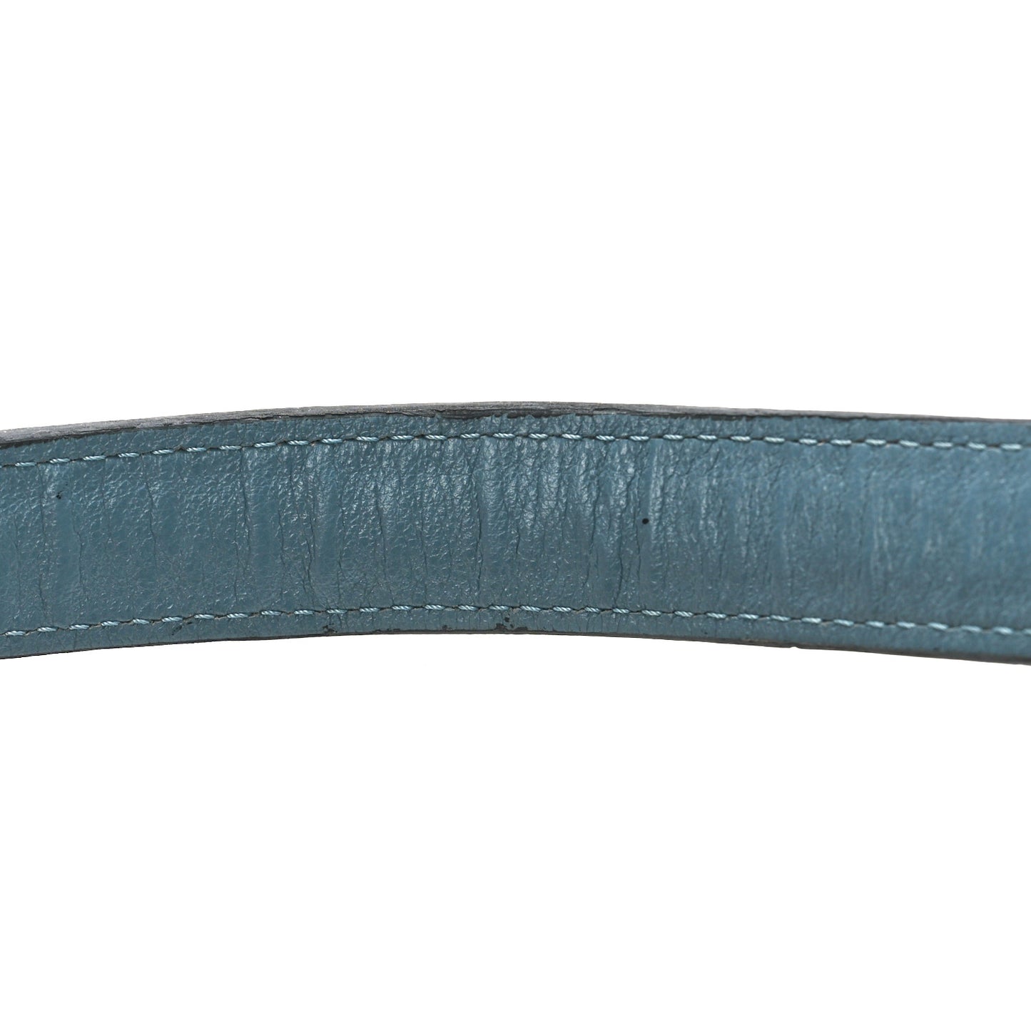 Goatskin Embossed Avenue Shoulder Bag Blue