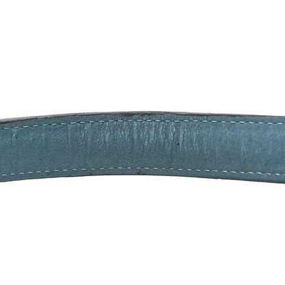 Loewe Goatskin Embossed Avenue Shoulder Bag Blue 11 of 11