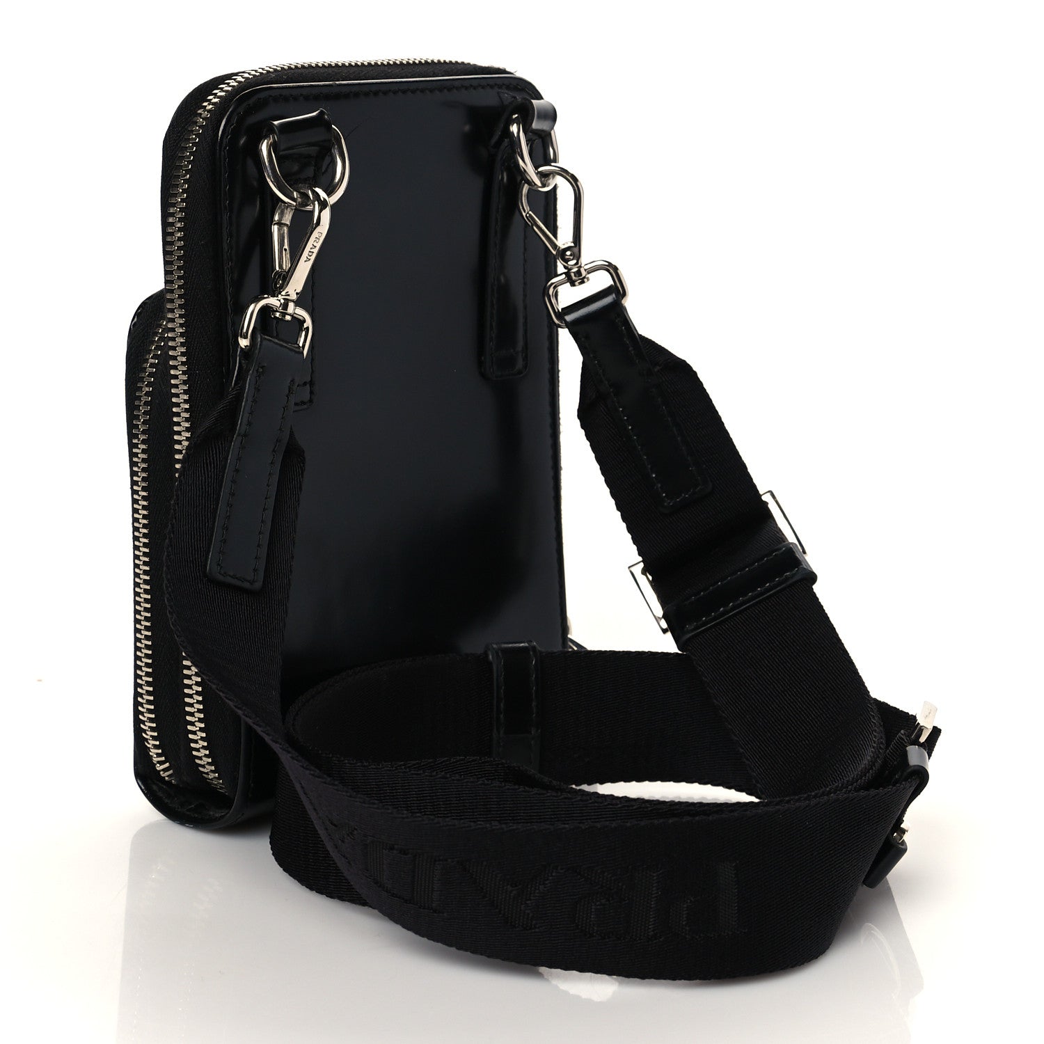 Prada Spazzolato Smartphone Case Crossbody Black 3 of 9