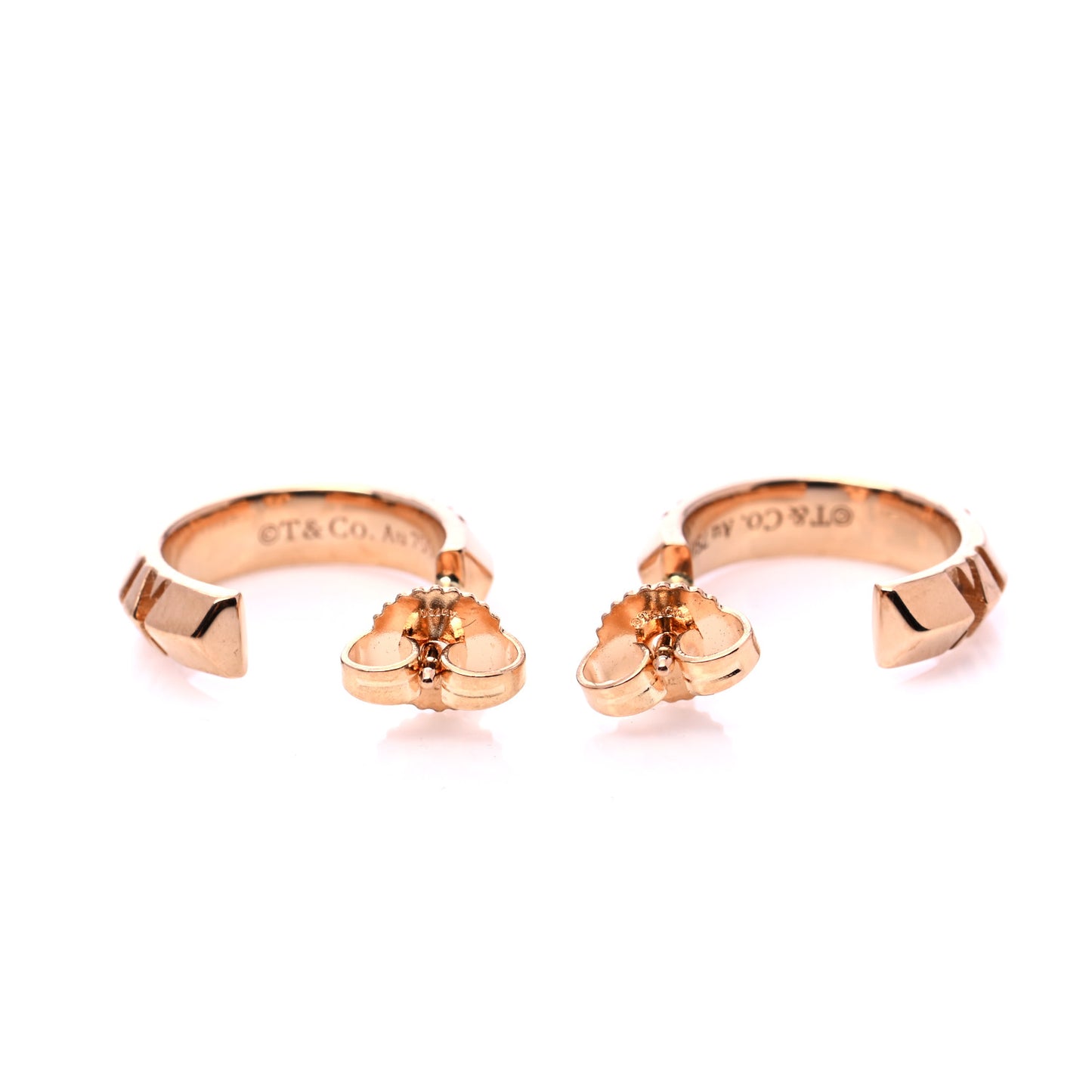 18K Rose Gold Small Atlas X Hoop Earrings