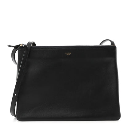 Celine Lambskin Large Trio Crossbody Bag Navy Blue 1 of 10