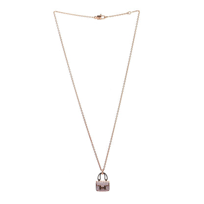 Hermes 18K Rose Gold Diamond Constance Amulettes Pendant Necklace 3 of 6