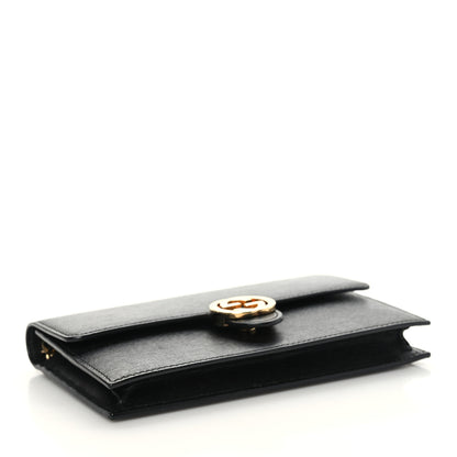 Gucci Textured Calfskin Icon Chain Wallet Black 4 of 8