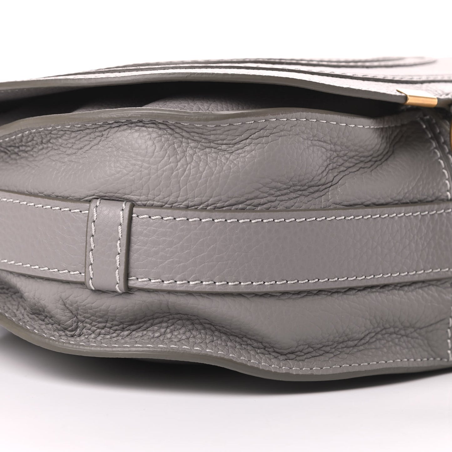 Calfskin Medium Marcie Round Crossbody Bag Cashmere Grey