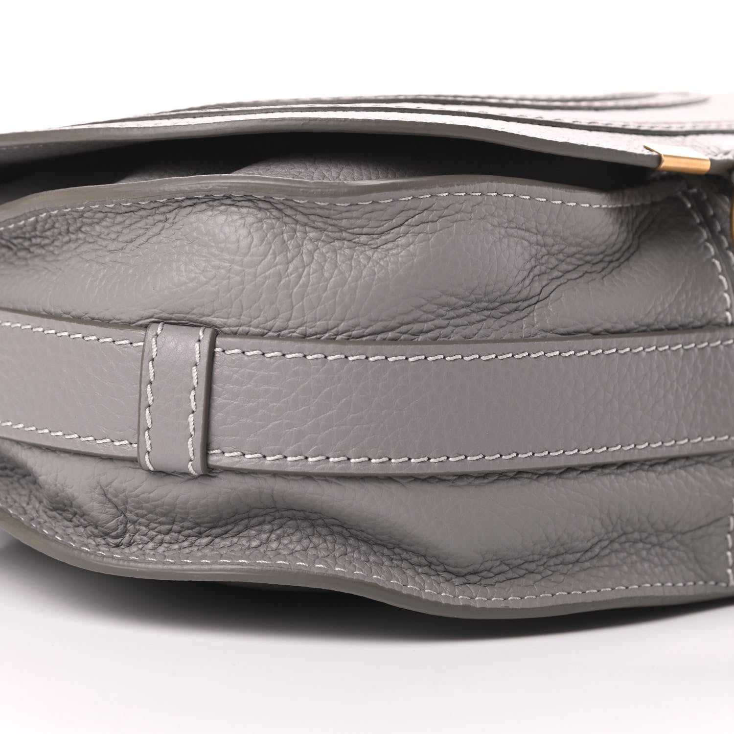 Chloe Calfskin Medium Marcie Round Crossbody Bag Cashmere Grey 10 of 12