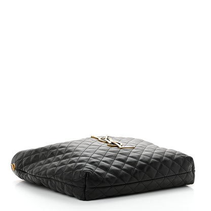 Saint Laurent Lambskin Quilted Maxi Icare Shopping Tote Black 5 of 12