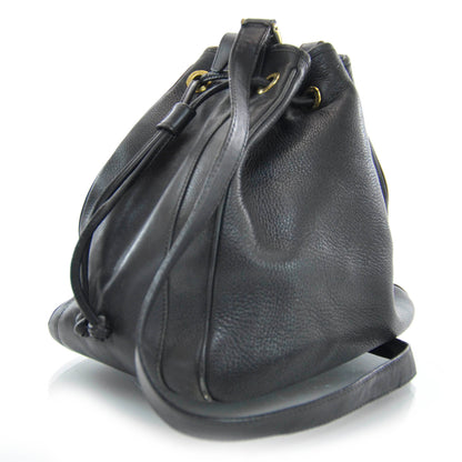 Gucci Leather Web Drawstring Bag Black 3 of 9