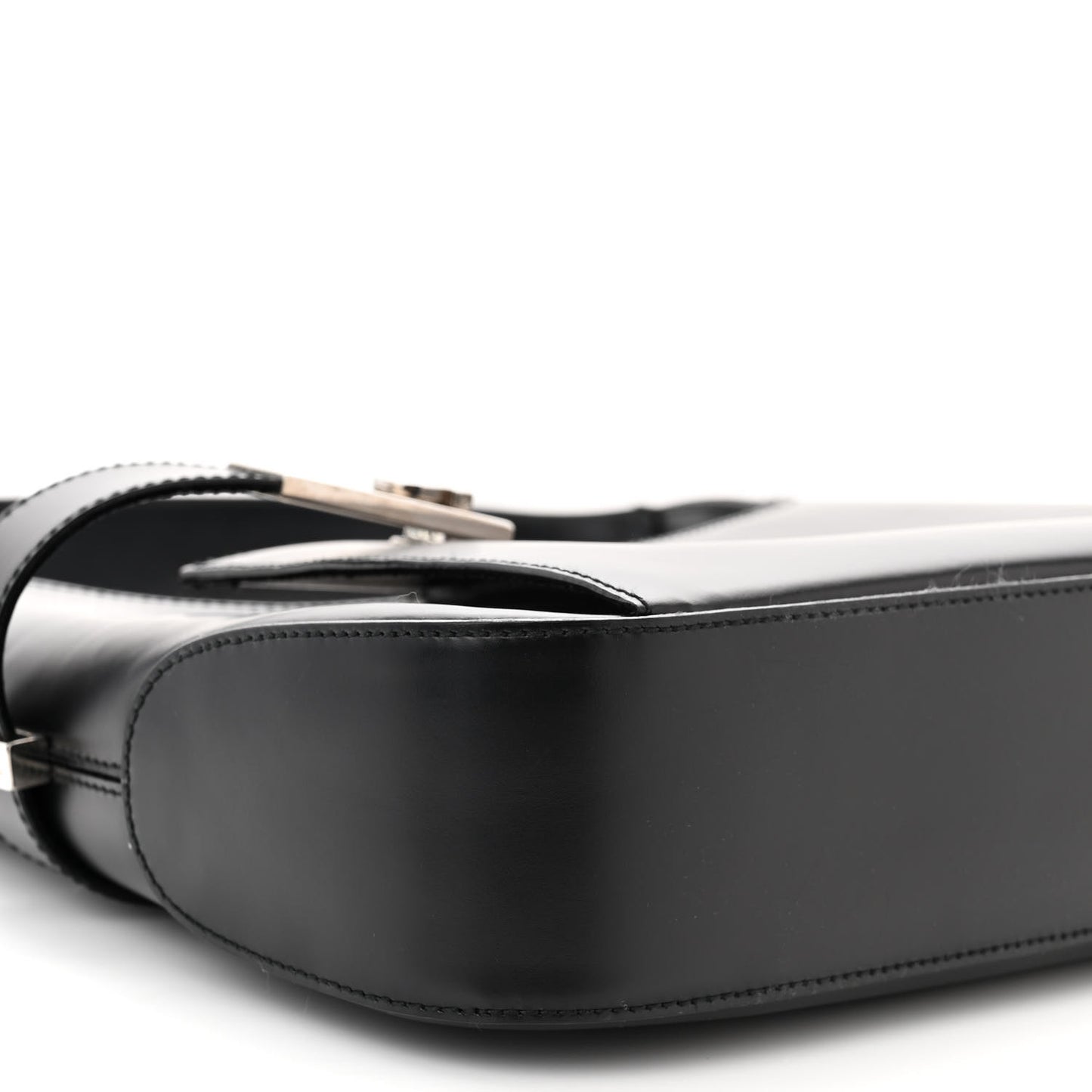 Soft Calfskin Gancini Hobo Black