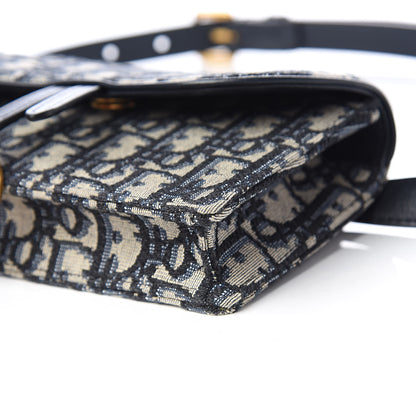 Christian Dior Oblique Saddle Belt Bag Blue 10 of 11