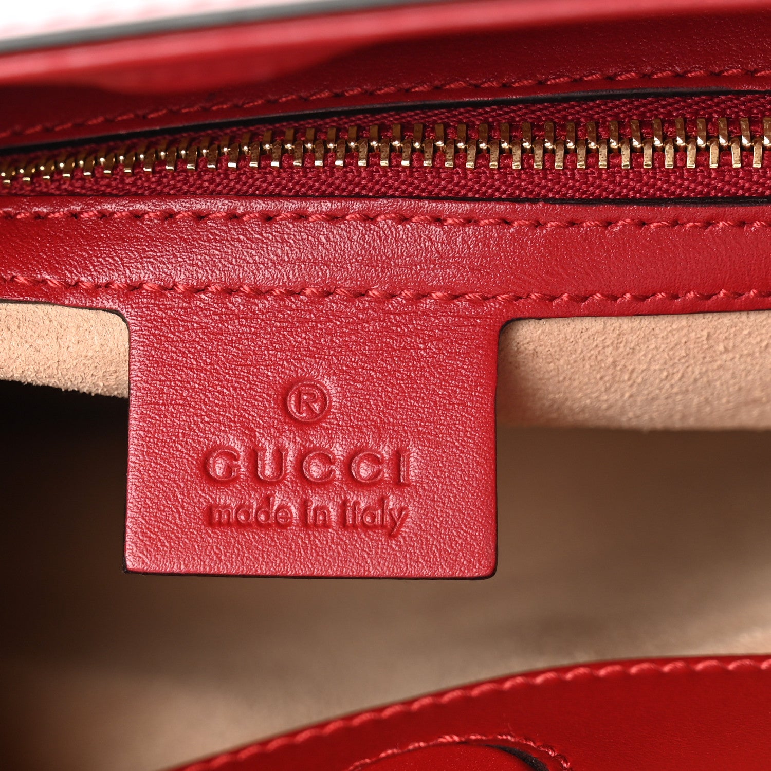 Gucci Nappa Bamboo Web Small Nymphaea Top Handle Bag Hibiscus Red 7 of 12