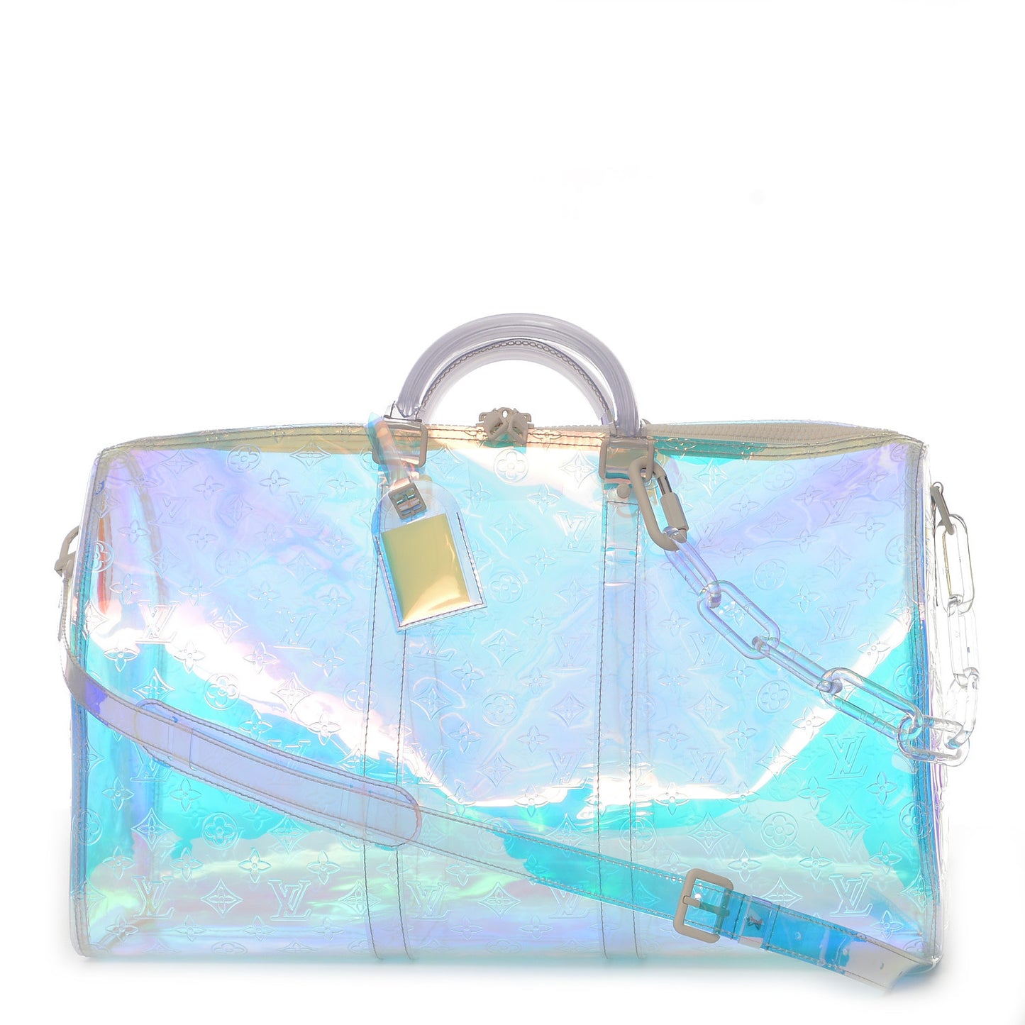 PVC Monogram Keepall Bandouliere 50 Iridescent Prism