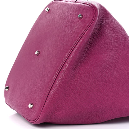 Hermes Taurillon Clemence Picotin Lock TGM Rose Pourpre 10 of 10