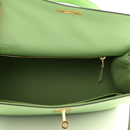Hermes Epsom Kelly Sellier 28 Vert Criquet 5 of 11