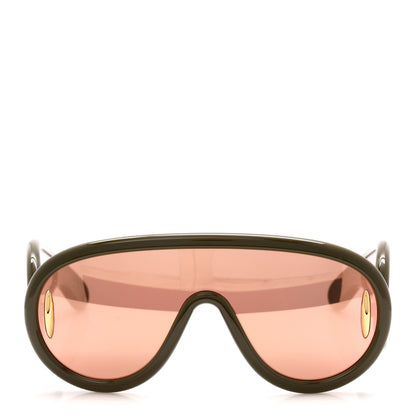 Loewe Acetate Anagram Wave Mask Sunglasses LW40108I Green 2 of 7