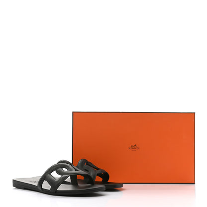 Hermes Rubber Aloha Sandals 35 Black 9 of 9