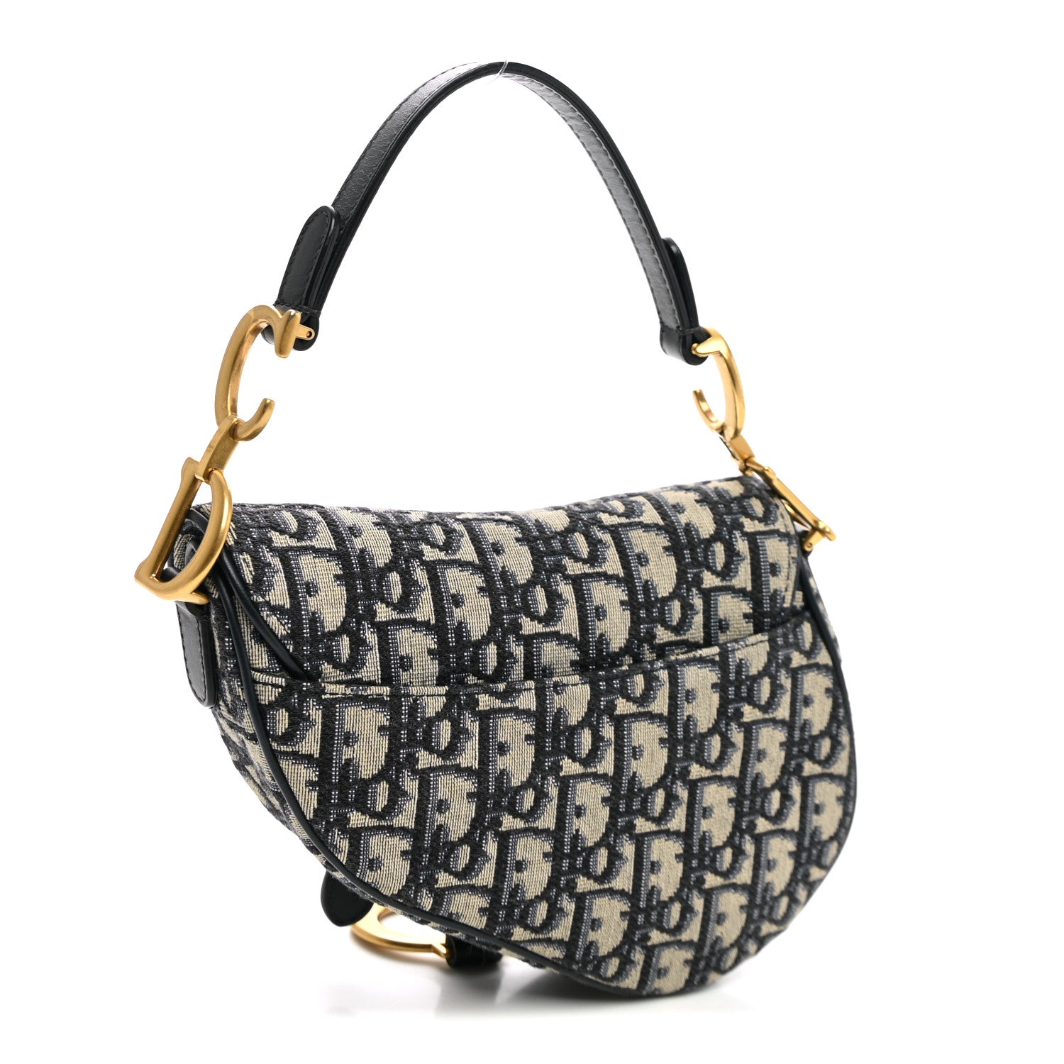 Christian Dior Oblique Mini Saddle Bag Blue 3 of 10