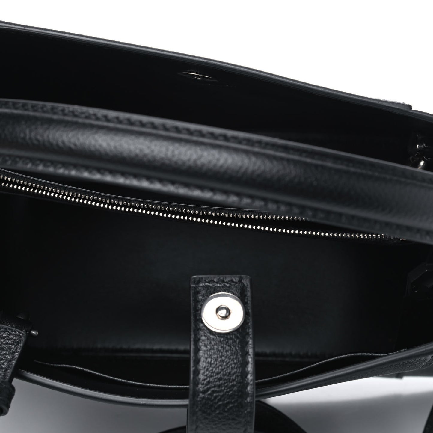 Grained Calfskin XS Hourglass East West Tote Black