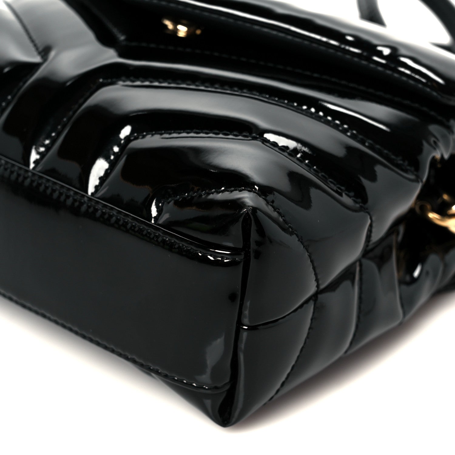 Saint Laurent Patent Y Quilted Monogram Toy Loulou Crossbody Bag Black 11 of 11