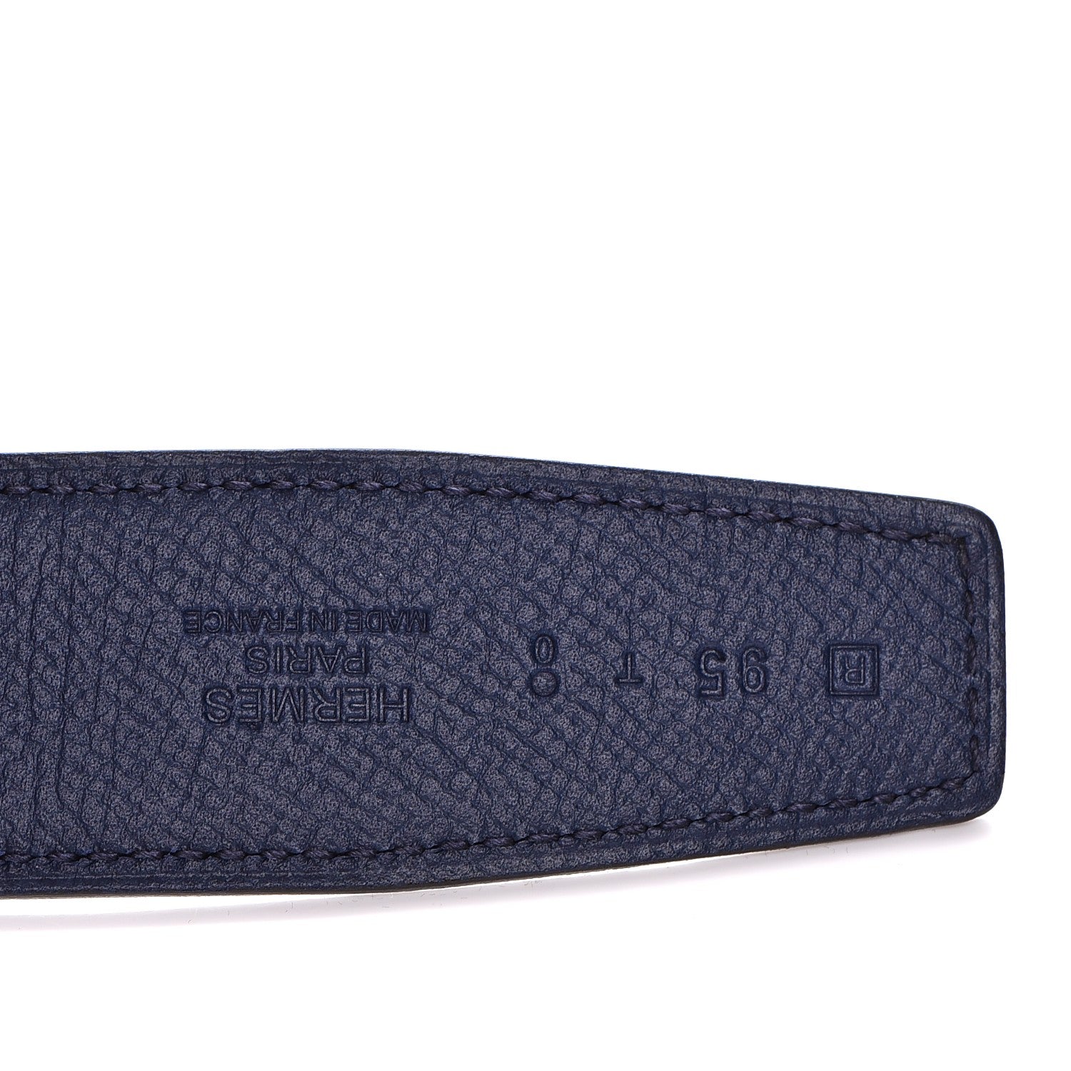 Hermes Swift Epsom 32mm Reversible Belt Strap 95 Black Bleu Saphir 5 of 6