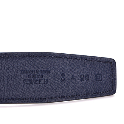 Hermes Swift Epsom 32mm Reversible Belt Strap 95 Black Bleu Saphir 5 of 6