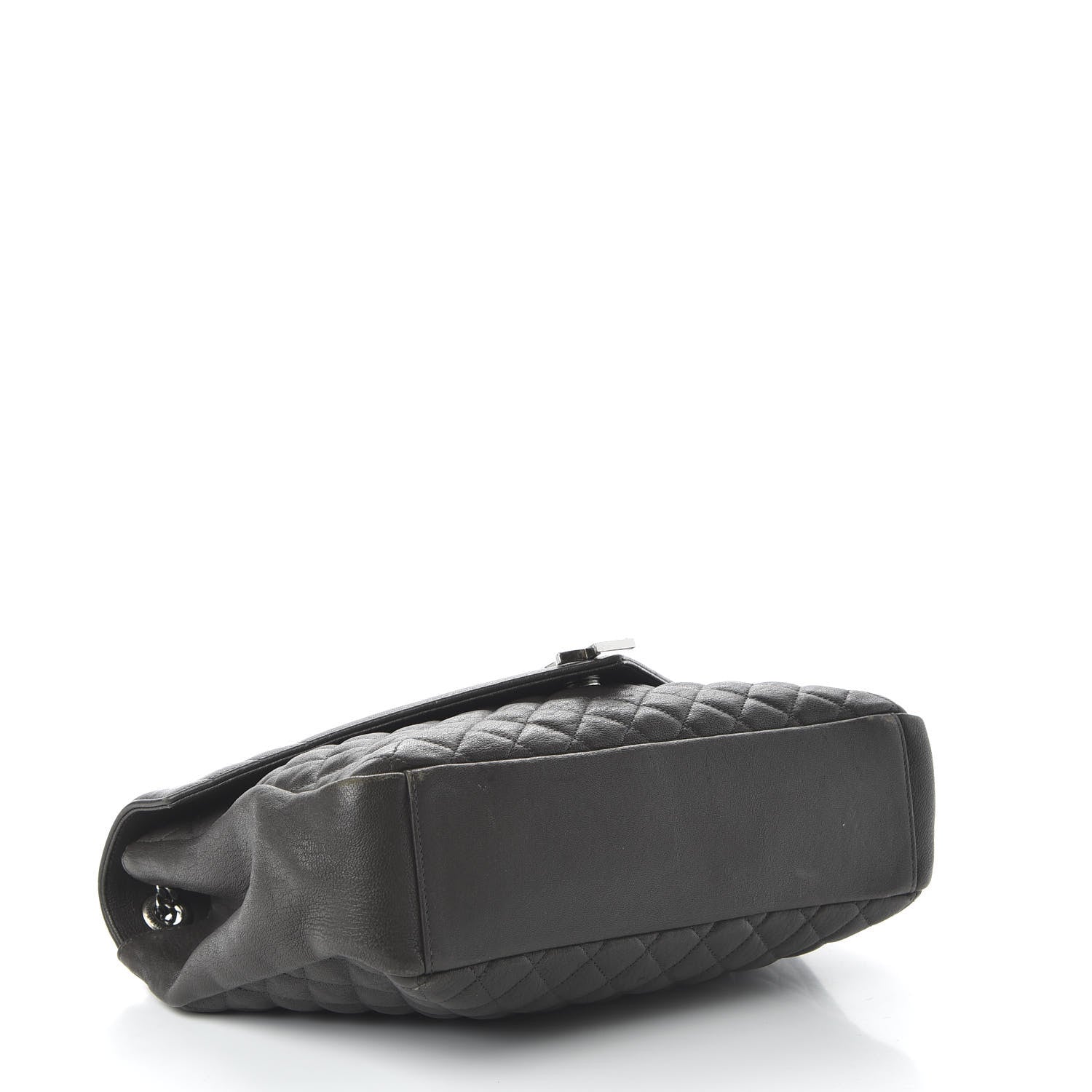 Saint Laurent Sheepskin Matelasse Chevron Monogram Large College Satchel Dark Anthracite 4 of 9