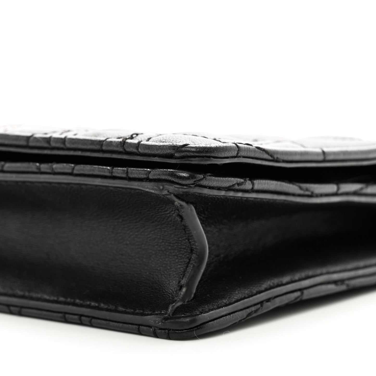 Nappa Quilted Virtus Clutch Bag Black