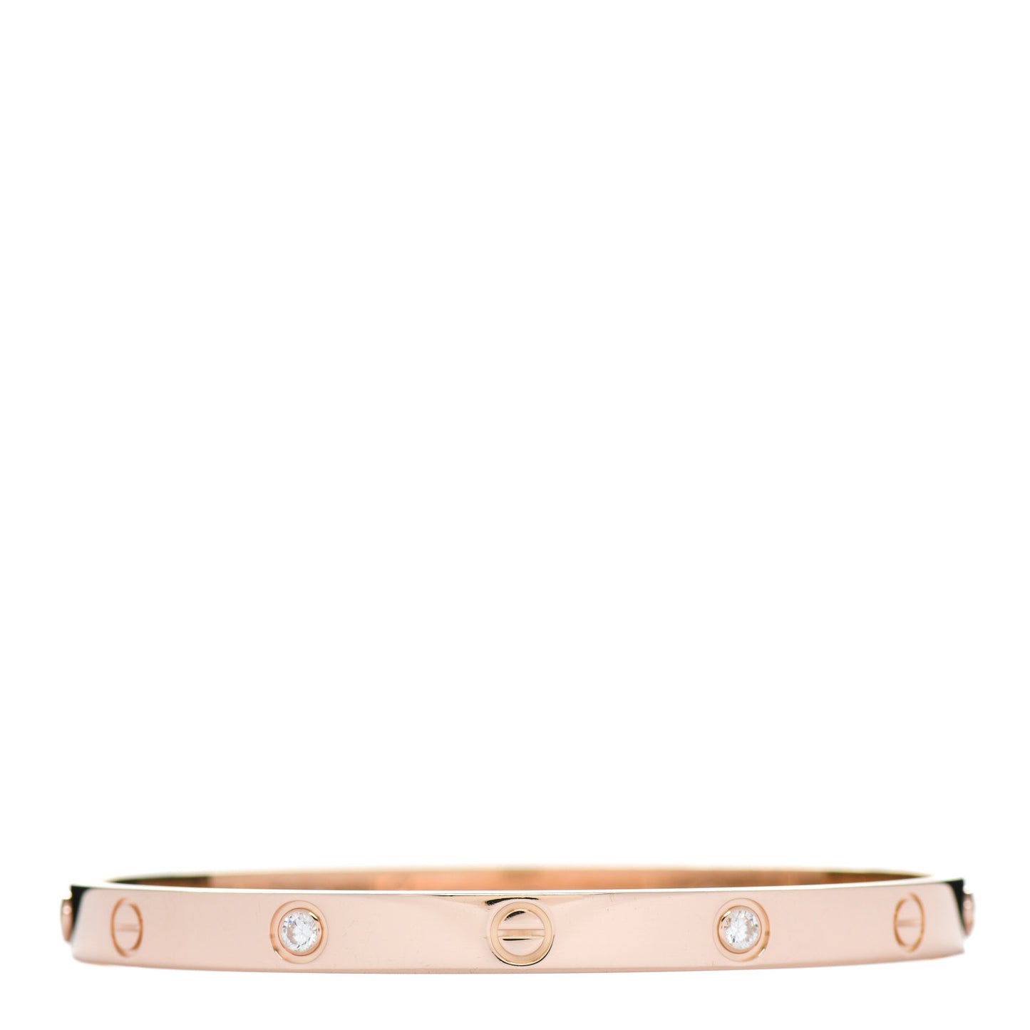 18K Pink Gold 4 Diamond LOVE Bracelet 19
