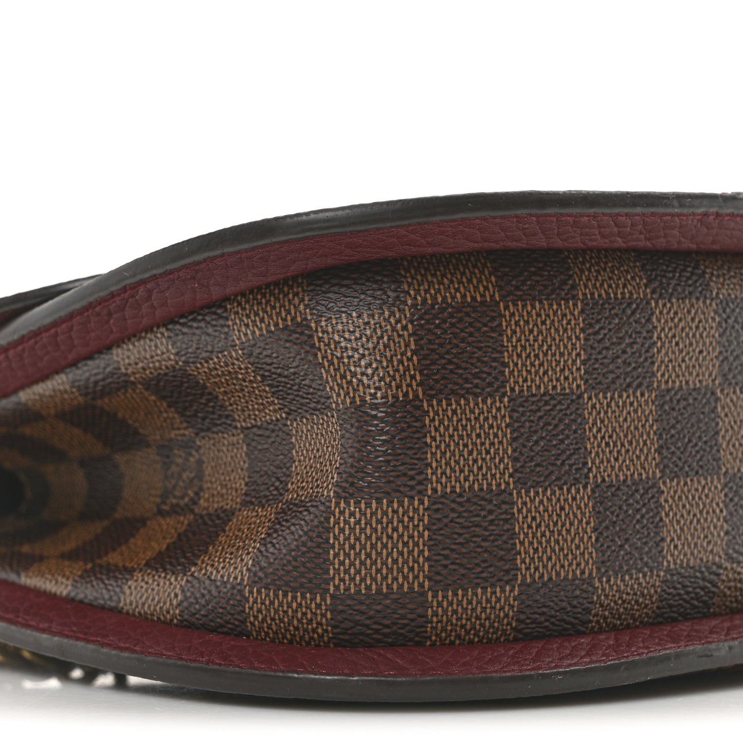 Damier Ebene Cuir Taurillon Wight Bordeaux