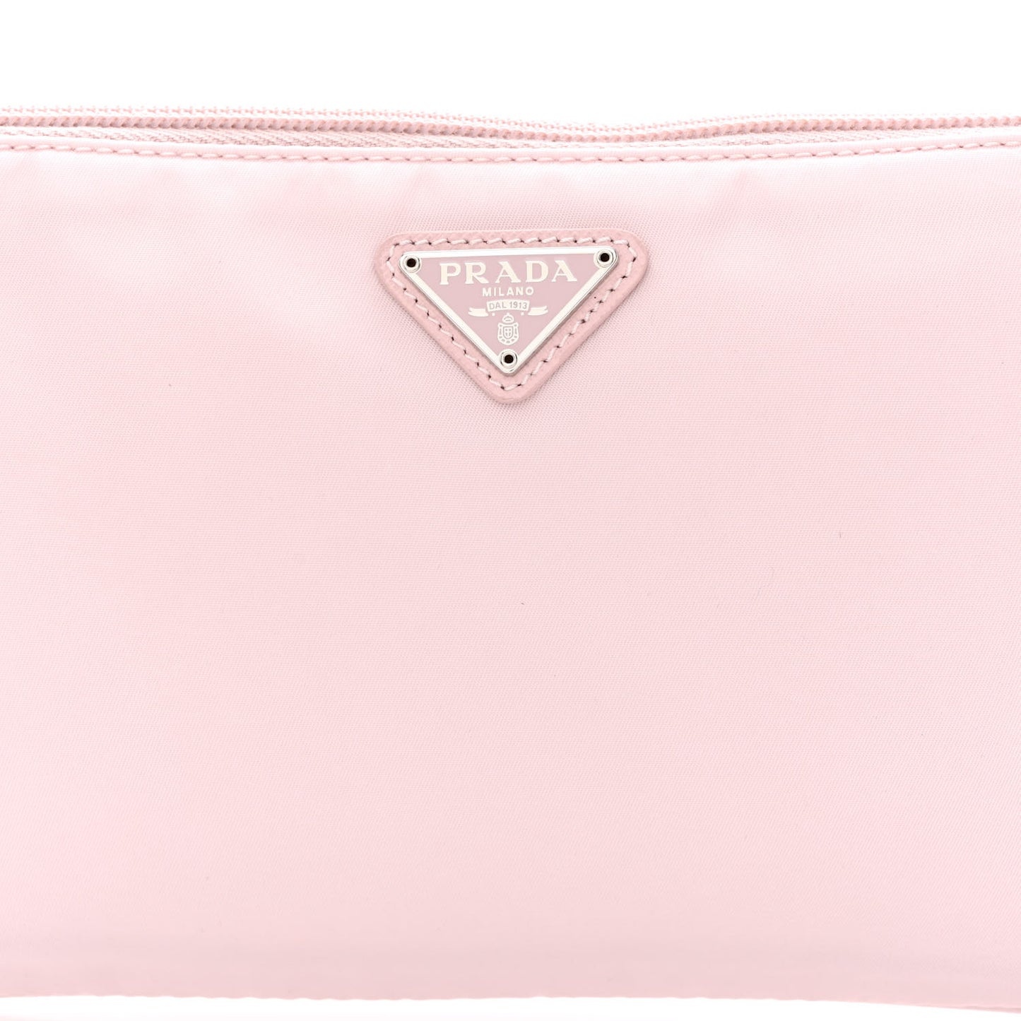 Re-Nylon Vela Saffiano Mini Pochette Bag Alabastro